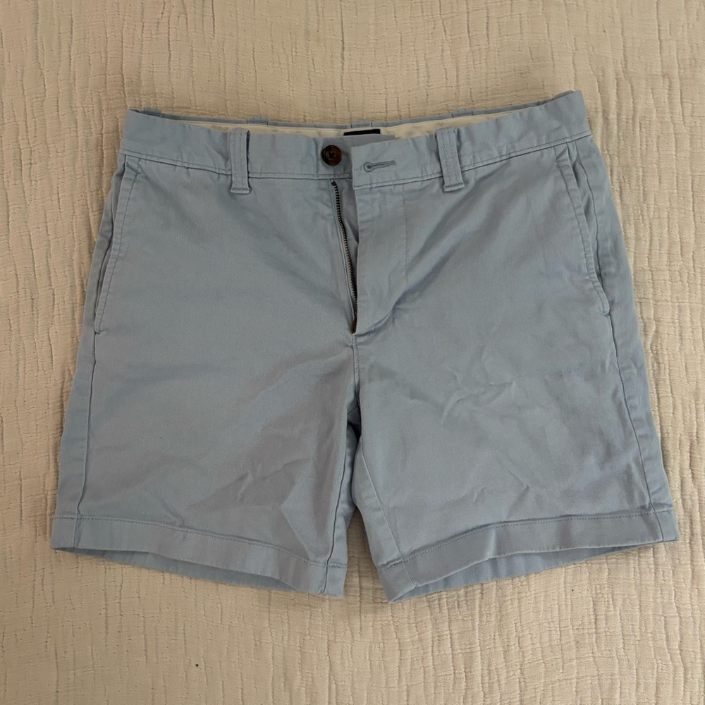 J. Crew Light Blue Men's Flat Front Shorts